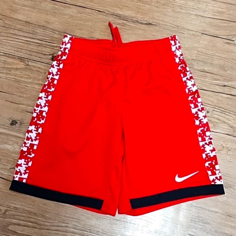 Nike Boy's Dri-Fit Training Shorts | 7(L) | University Red, White, Black